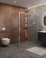 Душевой уголок Cezares Molveno MOLVENO-AH-11-150/80-C-Cr-IV 150x80 см, профиль хром, стекло прозрачное