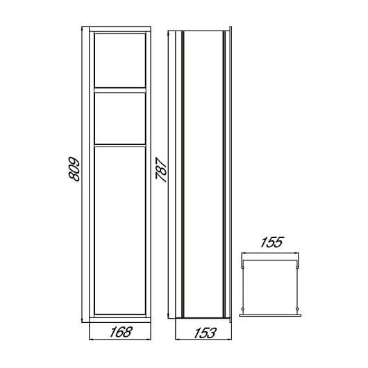 Шкафчик-модуль для туалета Emco Asis module 2.0 17 9750 278 50 L/R