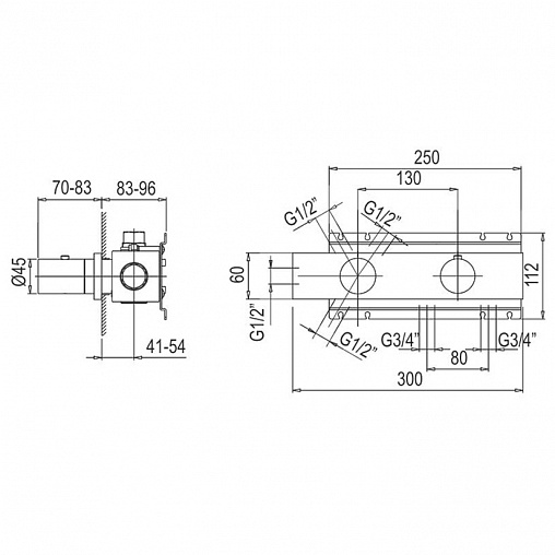 смеситель для душа fantini milano 31 93 7374b термостатический, матовая сталь