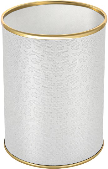 Ведро для мусора Geralis M-FWG-B белое, золото, 3 л