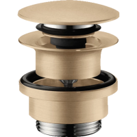 Донный клапан Hansgrohe 50100140 для раковины, универсальный, клик клак, шлифованная бронза