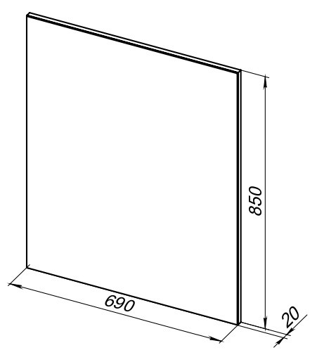 зеркало aquanet lino 70 белый матовый (253906)