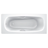 Ванна стальная BLB Anatomica B75L handles 170x75 см, с отверстиями под ручки, белый