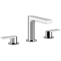 Смеситель Gessi Via Manzoni 38612#031 для раковины, на 3 отверстия, средний, с донным клапаном, цвет хром