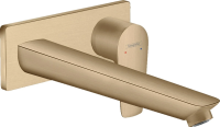 Смеситель Hansgrohe Talis E 71734140 для раковины, настеный, излив: 22.5 см, внешняя часть, без донного клапана, шлифованная бронза