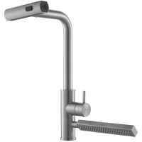 Смеситель для кухни Fashun A57131 с выдвижным изливом, сатин