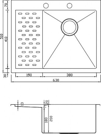 кухонная мойка seaman eco marino smb-6351pls с клапан-автоматом
