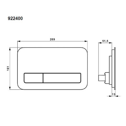 кнопка для инсталляции villeroy & boch viconnect 922400re