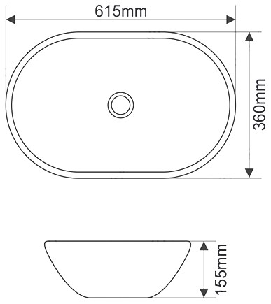 раковина накладная 62 см melana mln-7811amb матовый черный