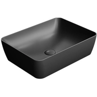 Раковина GSI Nubes 903726 накладная, 50x38 см, Ardesia opaco (черный матовый)