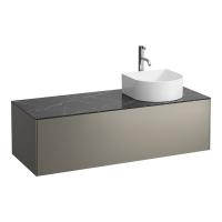 Тумба под раковину Laufen Sonar 4.0542.7.034.142.1 117.5х45.5х34см., подвесная, цвет: титан/черный мрамор