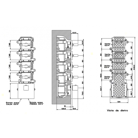 смеситель gessi rettangolo 43218#031 для душа