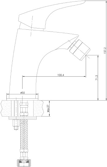 смеситель для биде aquanet techno sd90884 хром