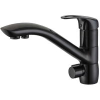 Смеситель для кухни с подключением к фильтру ZorG Sanitary ZR 404 KF BLACK
