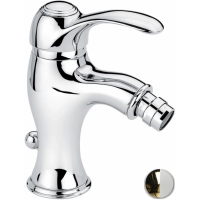 Смеситель Emmevi Harmony 22004/BO для биде, с донным клапаном, золотой/белый