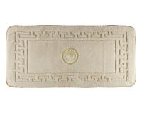 Коврик Migliore Complementi 30773 для ванной комнаты, 70х140 см, цвет кремовый, вышивка логотип АФИНА, окантовка золото