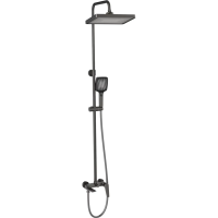 Душевая система Cezares Liner LINER-CVD-GM 328x230 мм, со смесителем, оружейная сталь