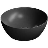 Раковина GSI Pura 885126 накладная, Ø40 см, Ardesia opaco (черный матовый)