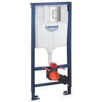 Инсталляция для унитаза Grohe Solido 38811000 с кнопкой смыва, хром