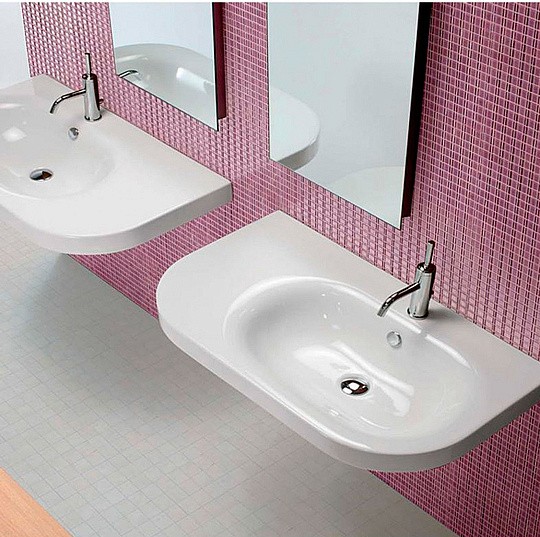 раковина накладная hatria daytime y0yz01 86х50 см, крыло слева, белая