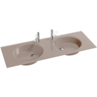 Раковина 140,6x51,5 см Jacob Delafon Odeon Rive Gauche EB2566-DE3 двойная, цвет бронза