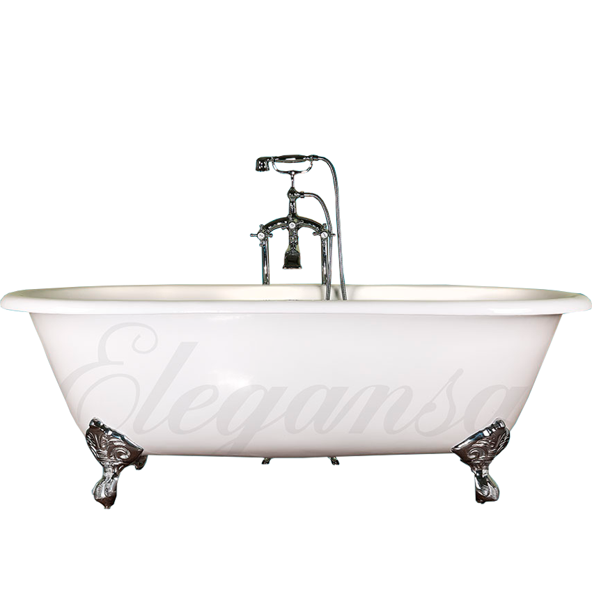 Чугунная ванна Elegansa Gretta 170x75 Н0000361 ножки chrome