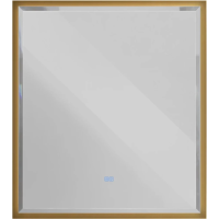 Зеркало Cezares Interni 100 CZR-SPC-INT-1000-900-LED-TCH-WARM-BORO с подсветкой Брашированное золото с сенсорным выключателем и подогревом