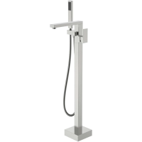 Смеситель напольный для ванны Boheme Qubic 479-NB никель матовый