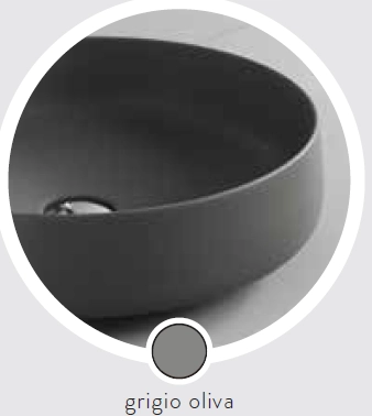 раковина artceram cognac quadro col003 15 00 накладная, без отв., без перелива, на столешницу, saniglaze, 55x35xh14.5 см, grigio oliva (серая олива)