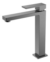 Смеситель для раковины Boheme Qubic 472-GM Оружейная сталь матовая