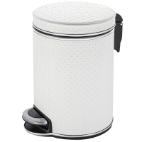 Мусорное ведро 3л, белый хром Geralis Punto V-PWH-M
