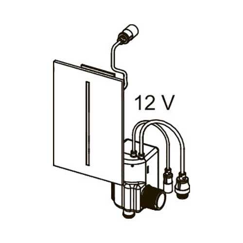 панель смыва для писсуара tece tecefilo-velvet 9242023 с ик-сенсором, от сети 230 в, поверхность fenix, grigio londra / антрацитовый