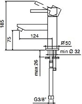 смеситель для раковины treemme quadra 5311.cс