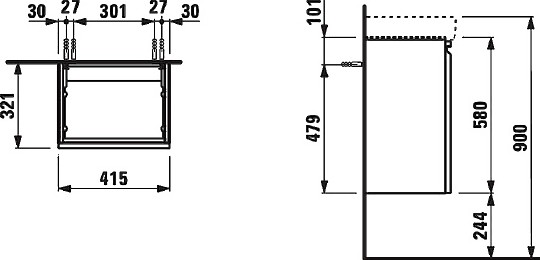 тумба под раковину laufen pro s 4.8330.2.096.463.1 r