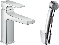 Смеситель для раковины с гигиеническим душем с донным клапаном Hansgrohe Metropol 32522000
