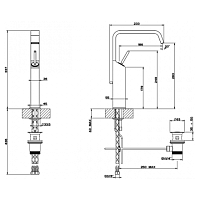 смеситель для раковины gessi rettangolo xl 11953#031