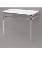 [СНЯТО] Консоль, Artceram, Azuley, шгв 900*500*700, цвет-белый глянцевый/хром