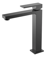 Смеситель для раковины Boheme Qubic 472-SGM Оружейная сталь глянцевая