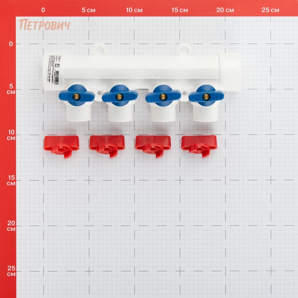 коллектор полипропиленовый tebo 32 мм х 4 выхода 20 мм (trd0000020488)