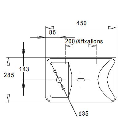 раковина подвесная jacob delafon reve e4805-00 45*28,5 см