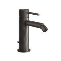 Смеситель Gessi 316 54407#707 для биде на 1 отв., с донным клапаном, излив 11.8 см, цвет brushed black metal pvd