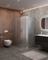 Душевой уголок Cezares Molveno 120x100 MOLVENO-RH-2-120/100-P-Cr профиль Хром стекло рифленое