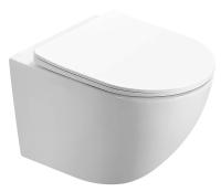 Унитаз Azario MORANO AZ-450W подвесной, безободковый, с сиденьем микролифт, 50х37x37 см, белый