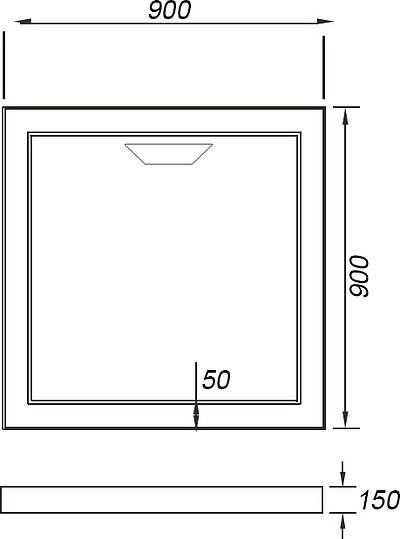 душевой поддон из искусственного камня weltwasser wfs 90x90 10000002898 белый