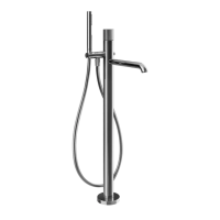 Смеситель Gessi Habito Diamantao 70628#031 для ванны напольный, с ручным душем, цвет хром