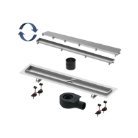 Душевой лоток TECE TECElinus 60 см 15103069 2 в 1 с основой для плитки tile и steel с мембраной, хром матовый