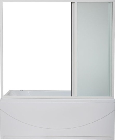 шторка на ванну bas бриз, верона, ибица 3 ств., стекло