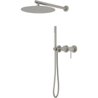 Душевой комплект Vincea Groove VSFW-4G01BN 300 мм, со смесителем, сатин