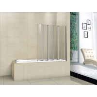 Шторка на ванну Cezares Pratico 120 PRATICO-V-5-120/140-C-Cr профиль Хром стекло прозрачное