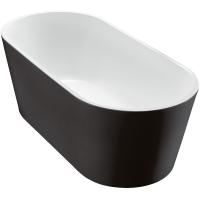 Акриловая ванна BelBagno BB71-1700-NERO-W0 170x80 см, без гидромассажа, цвет черная / белая